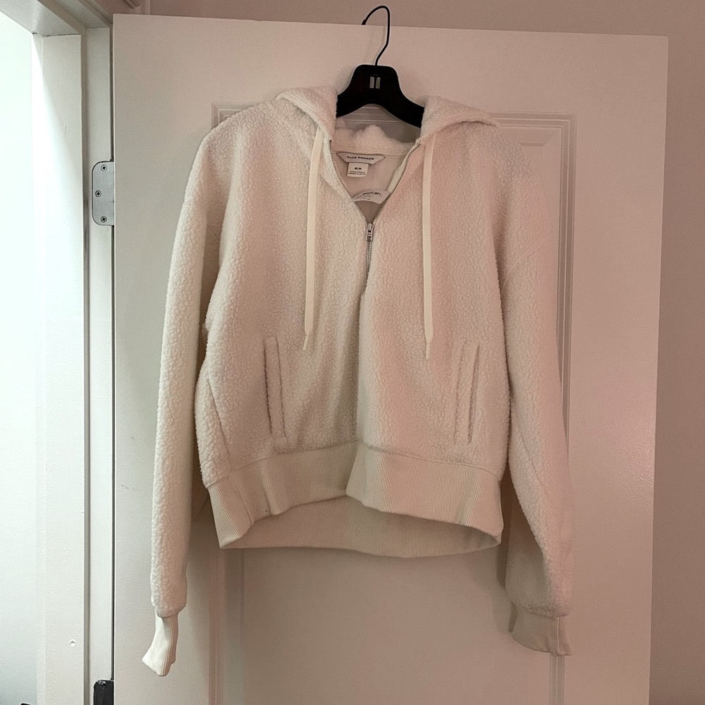 Club Monaco Cropped Fleece Hoodie